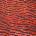 Large Glitter Adhesive Foam Sheet - Zebra-Red