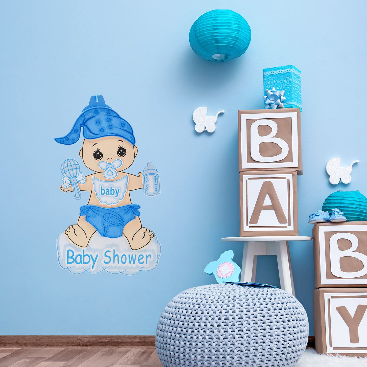 EVA Foam Baby Shower Sign 10pc – Pre-Cut, Glitter Accented & Ready to Hang