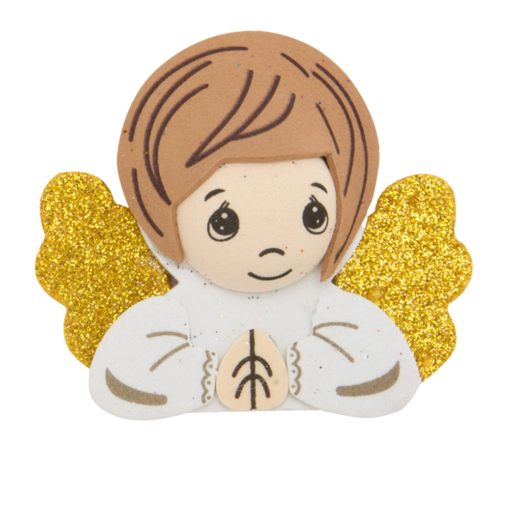 EVA Foam Winged Praying Child Angel 10pc – Pre-Cut & Glitter Accented