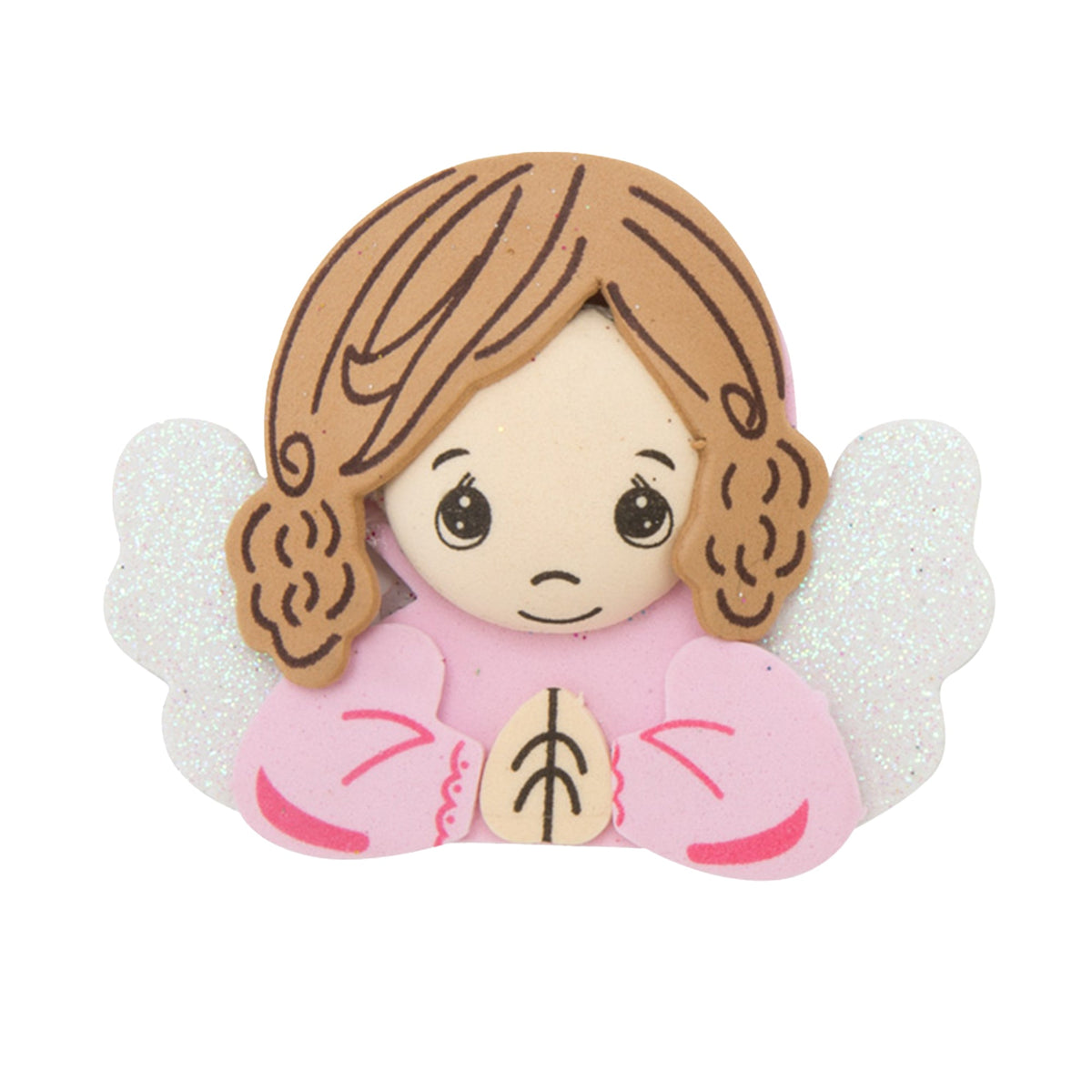 EVA Foam Winged Praying Child Angel 10pc – Pre-Cut & Glitter Accented