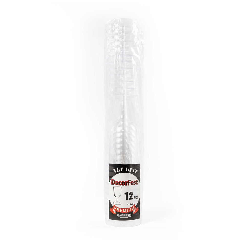 Plastic Wine Glass - Pack of 12