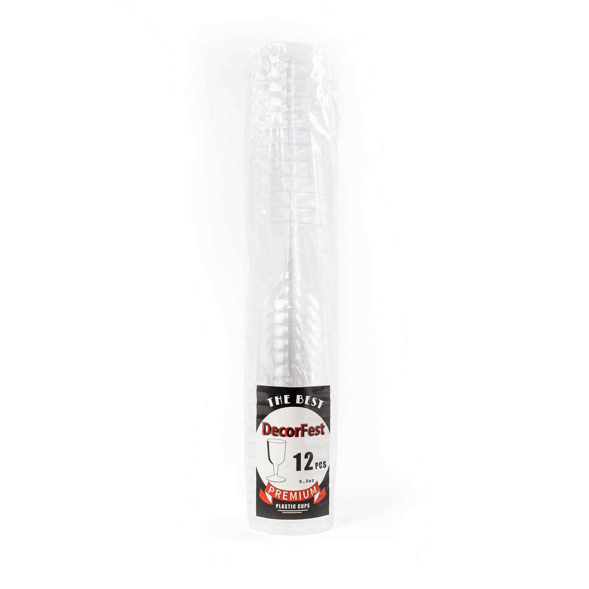Plastic Wine Glass - Pack of 12