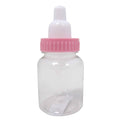 Plastic Baby Bottle Favor 3.5" - Pink - Pack of 12