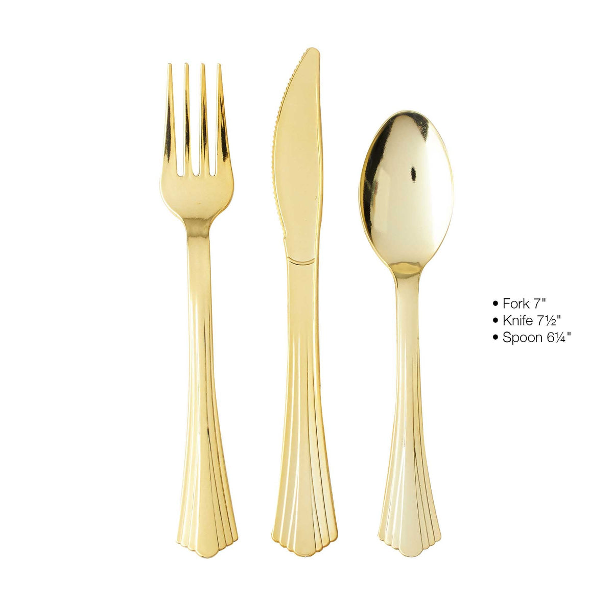 24 Pc. Plastic Cutlery Combo - Gold