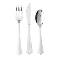 24 Pc. Plastic Cutlery Combo - Silver