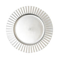 Gloss Fluted Edge Plastic Charger Plate 13" - Silver