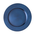 Beaded Edge Plastic Charger Plate 13" - Navy