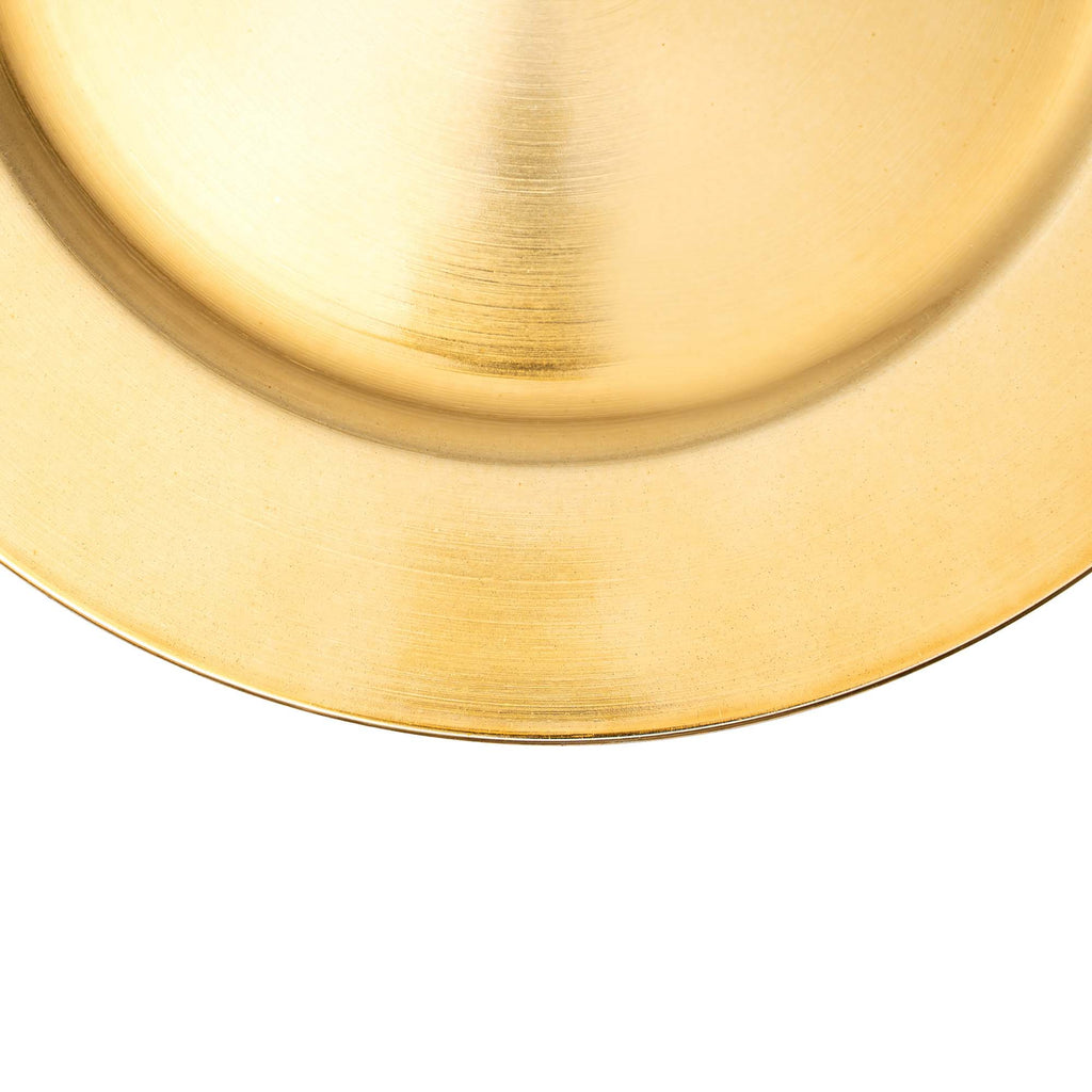 Flat Edge Plastic Charger Plate 13" - Gold
