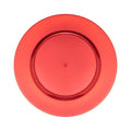 Flat Edge Plastic Charger Plate 13" - Red