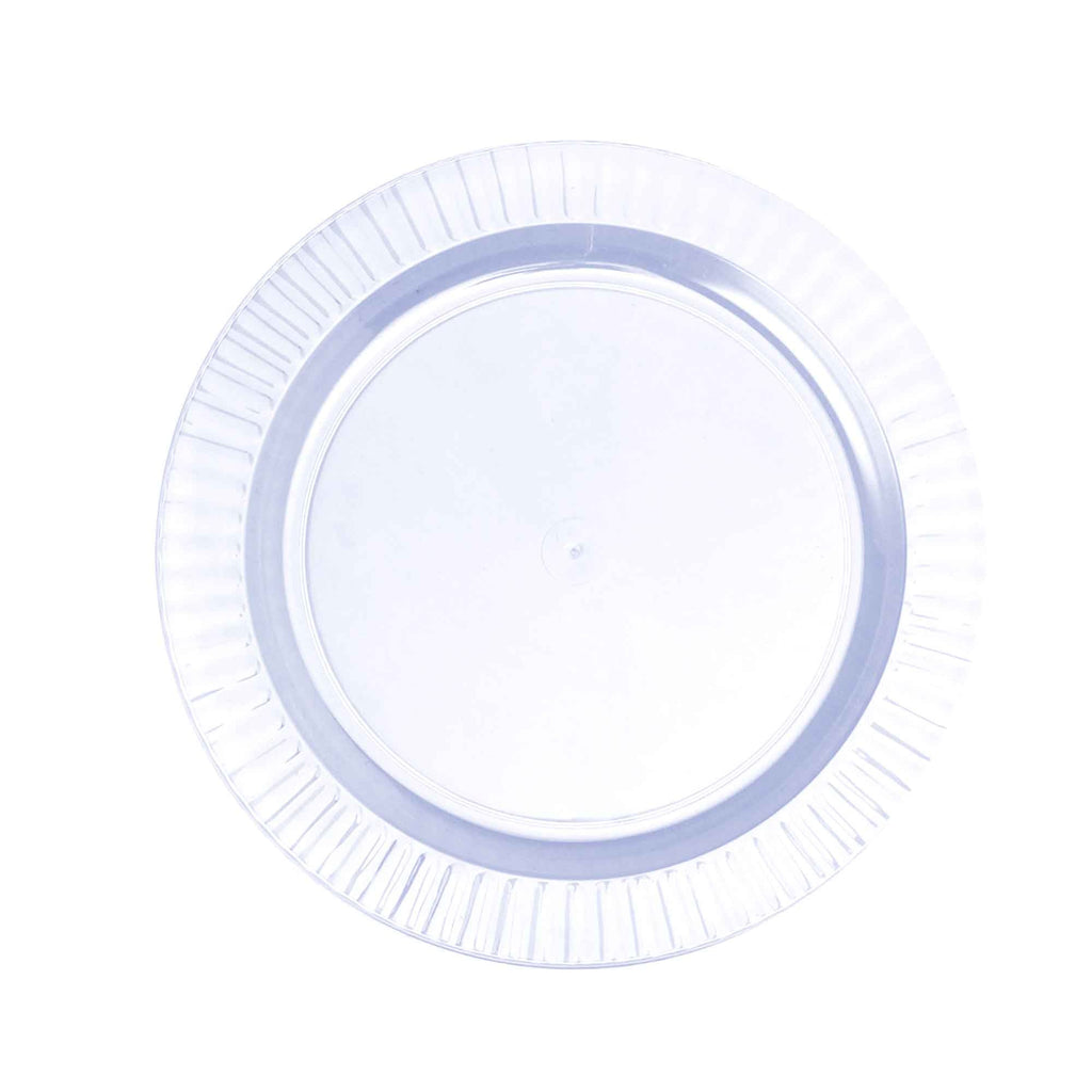 Disposable Deluxe Clear Dinner Plate 10" - Pack of 12