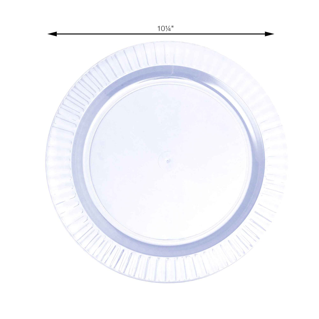 Disposable Deluxe Clear Dinner Plate 10" - Pack of 12