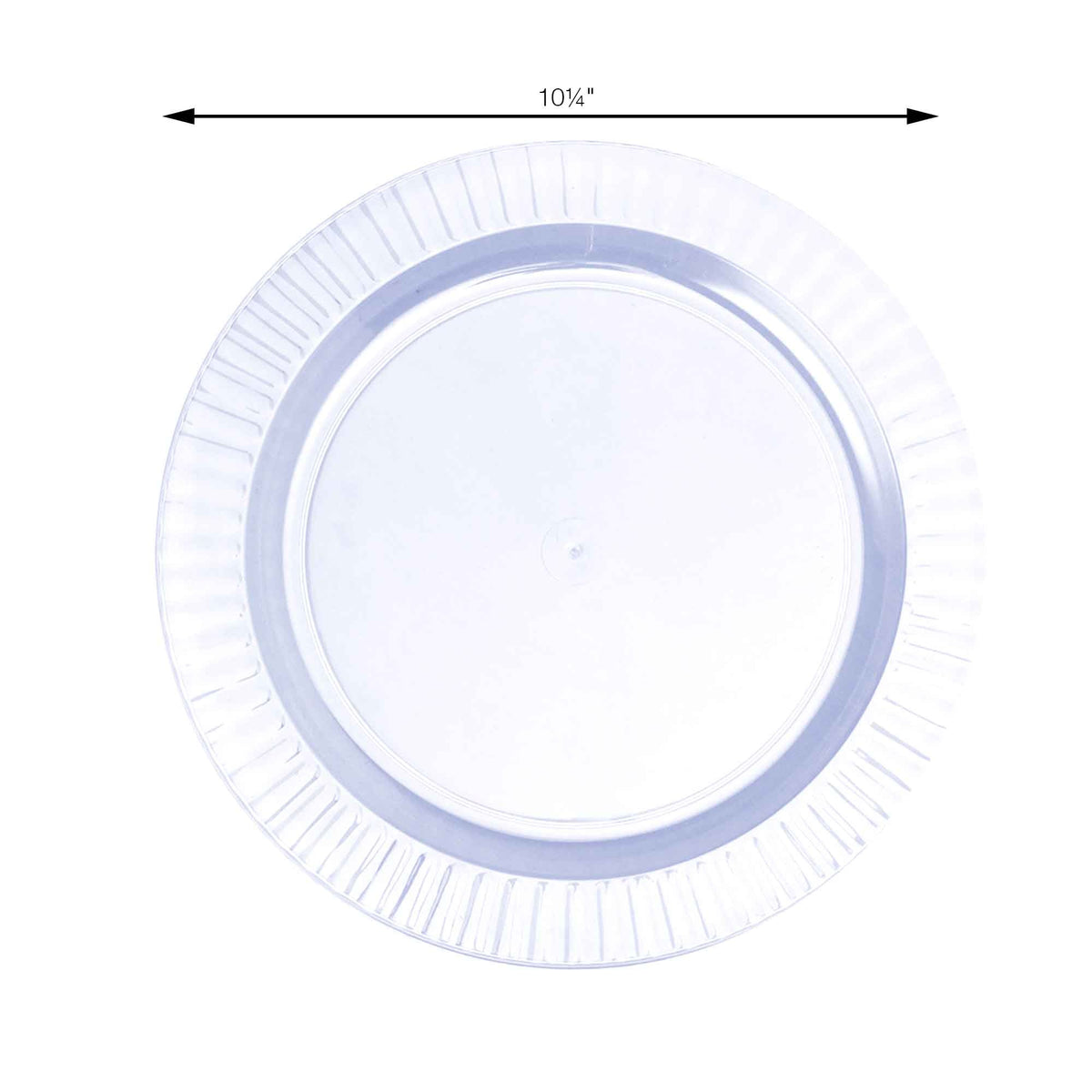 Disposable Deluxe Clear Dinner Plate 10" - Pack of 12