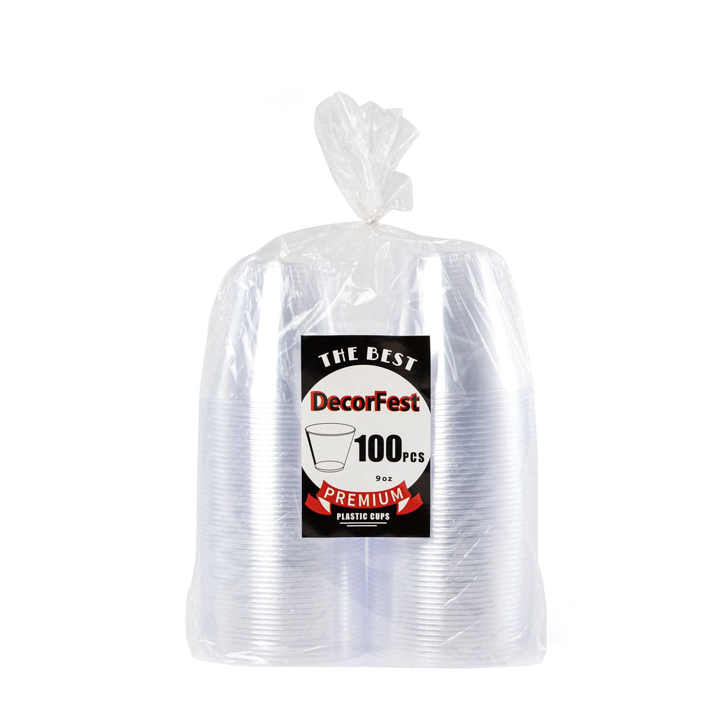 Premium Plastic Cup - 9 oz. - Pack of 100