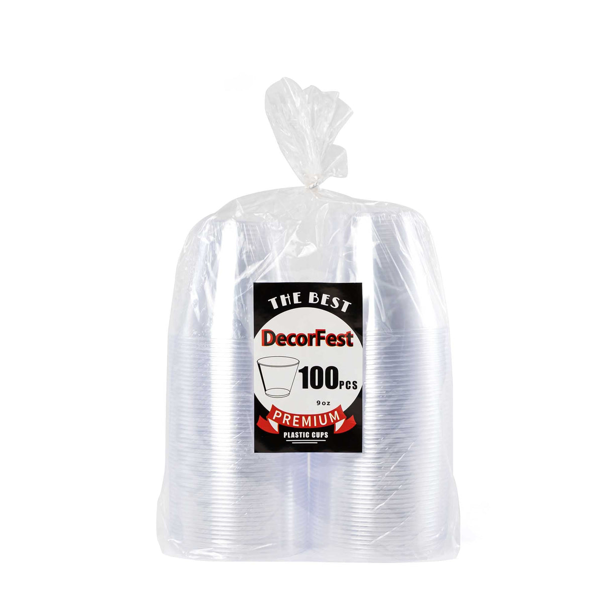 Premium Plastic Cup - 9 oz. - Pack of 100