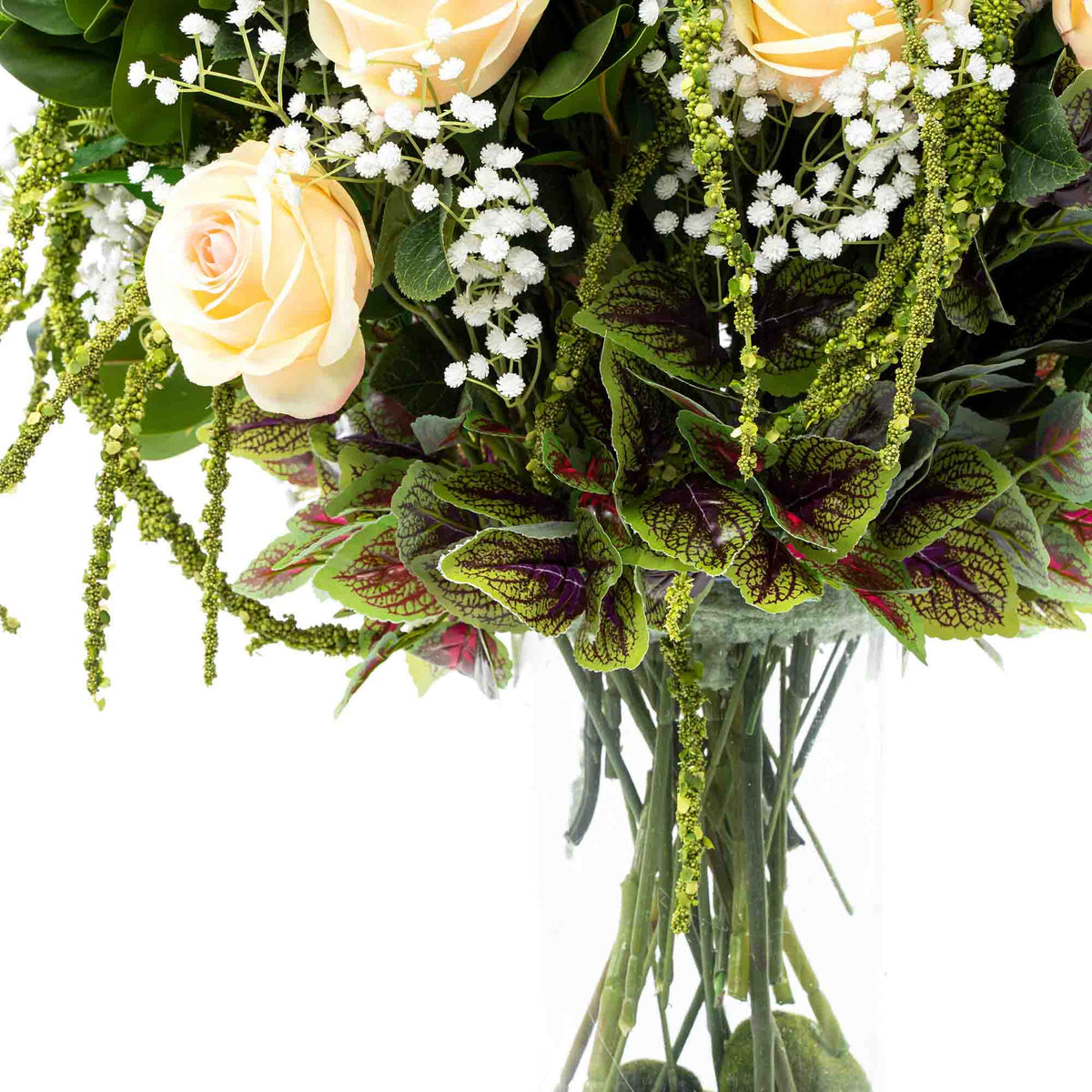10 Inch Plastic Floral Cylinder Vase