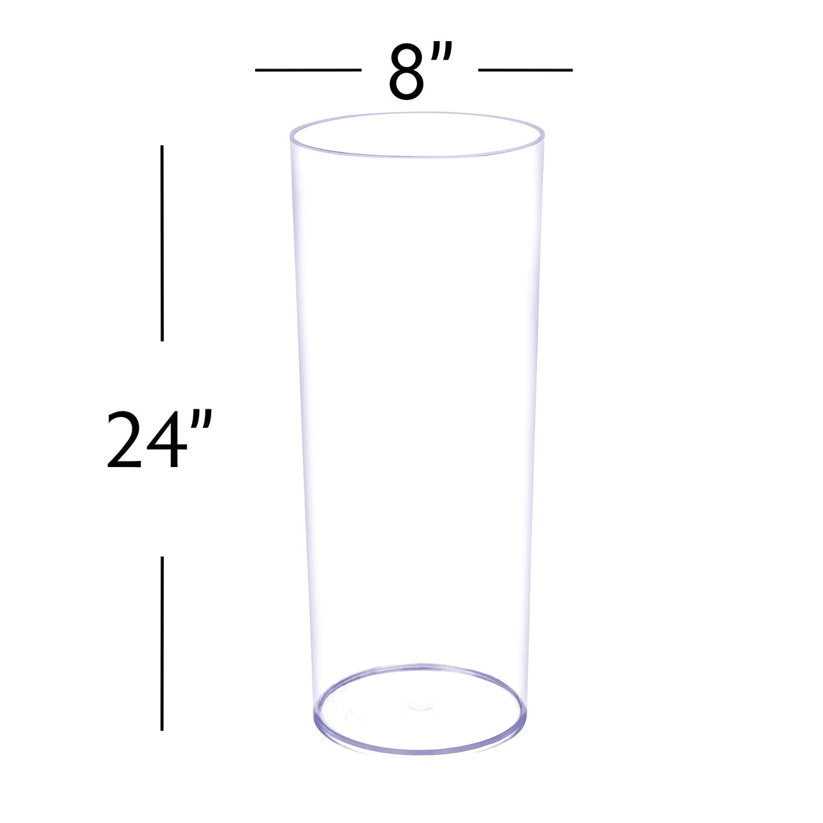 24 Inch Plastic Floral Cylinder Vase