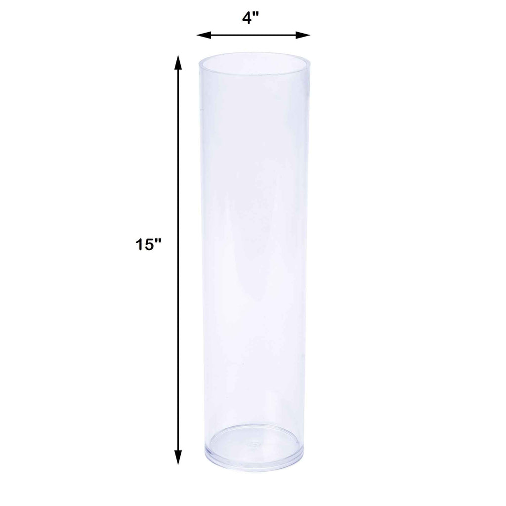 15 Inch Plastic Floral Cylinder