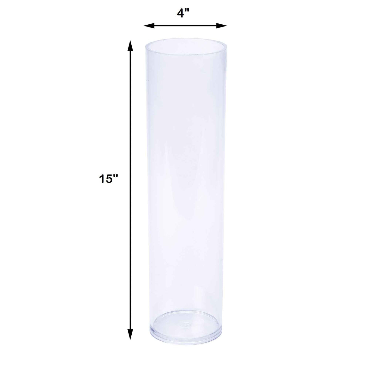 15 Inch Plastic Floral Cylinder