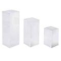 Mirrored Pedestal Risers - Set of 3