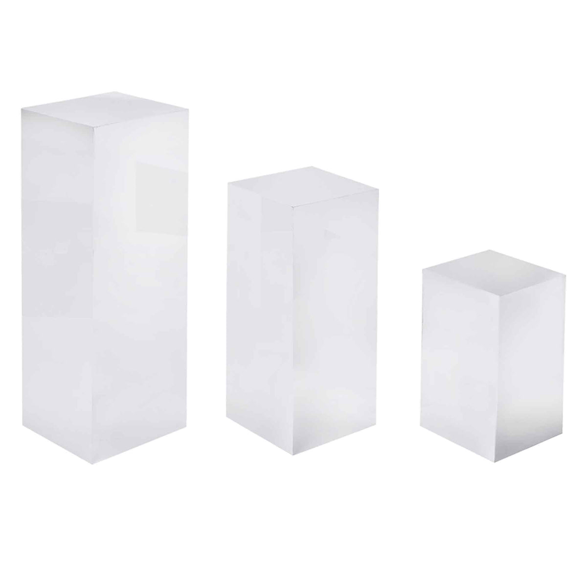 Mirrored Pedestal Risers - Set of 3