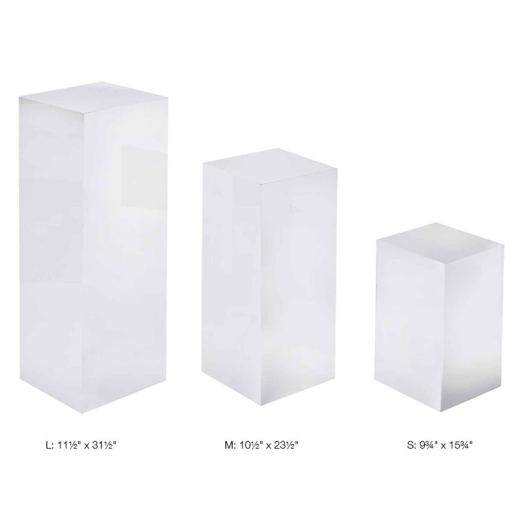 Mirrored Pedestal Risers - Set of 3