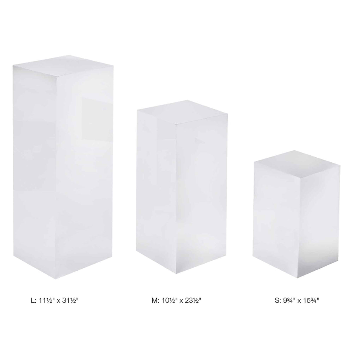 Mirrored Pedestal Risers - Set of 3
