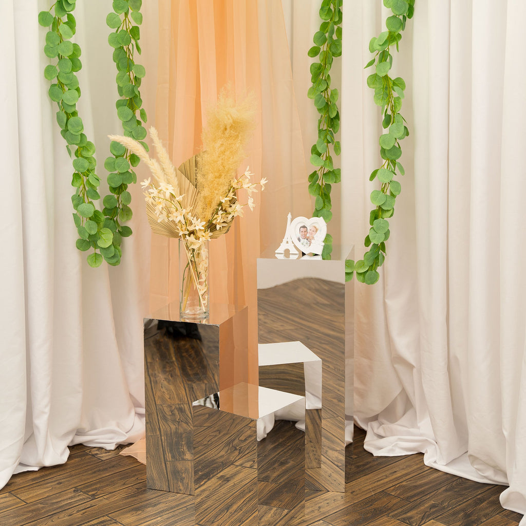 Mirrored Pedestal Risers - Set of 3