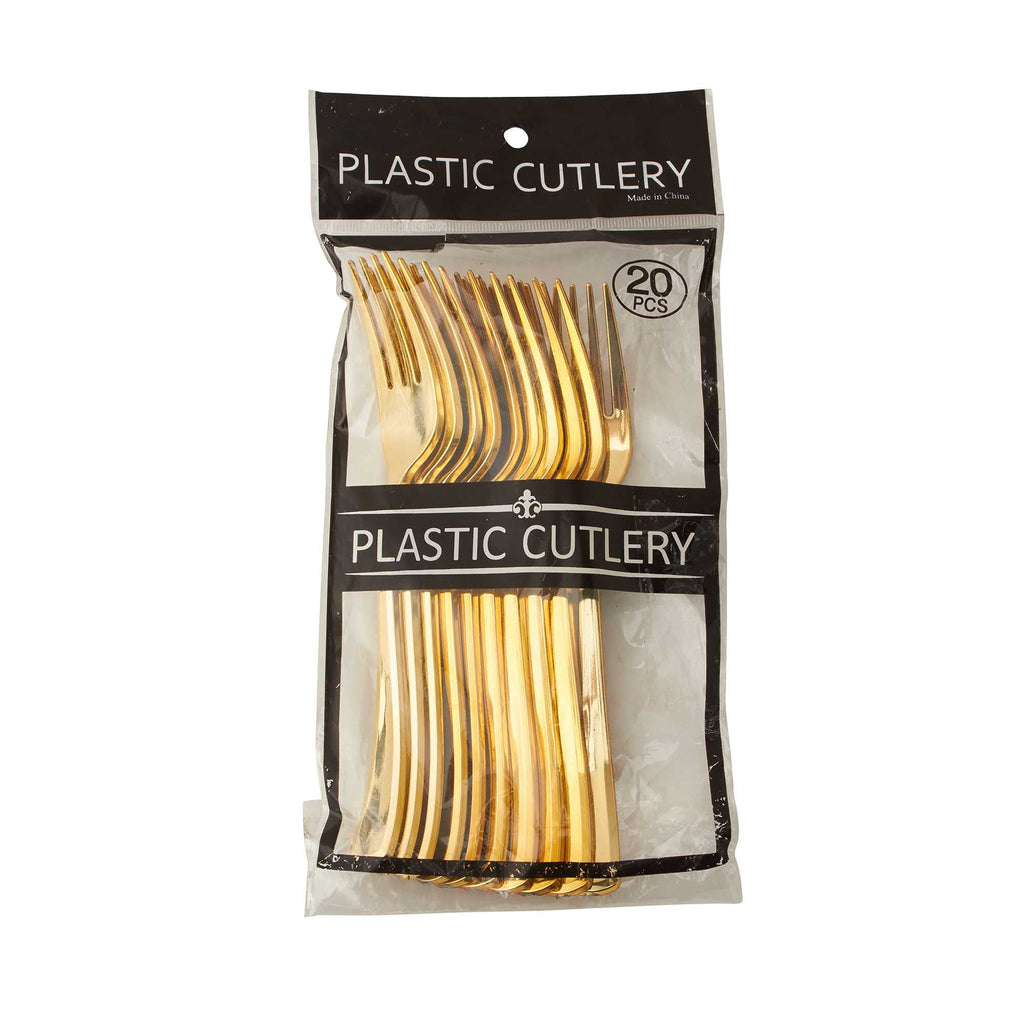 Plastic Forks 12pc/bag - Gold