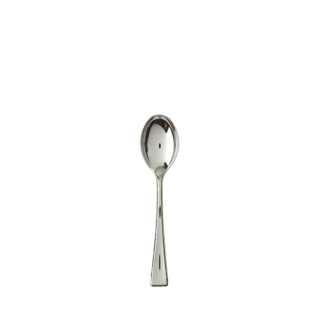 Plastic Mini Spoons 24pc/bag - Silver