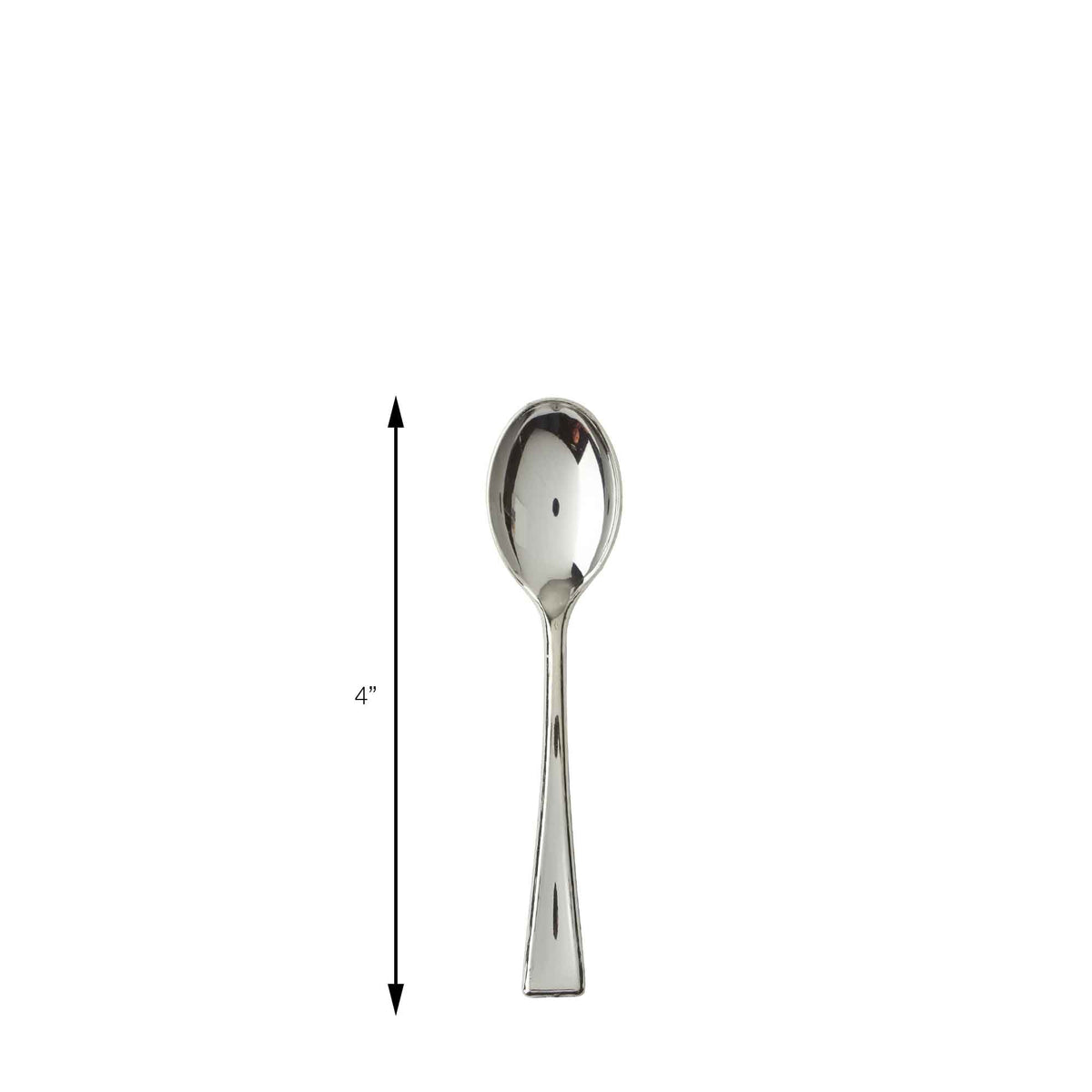 Plastic Mini Spoons 24pc/bag - Silver