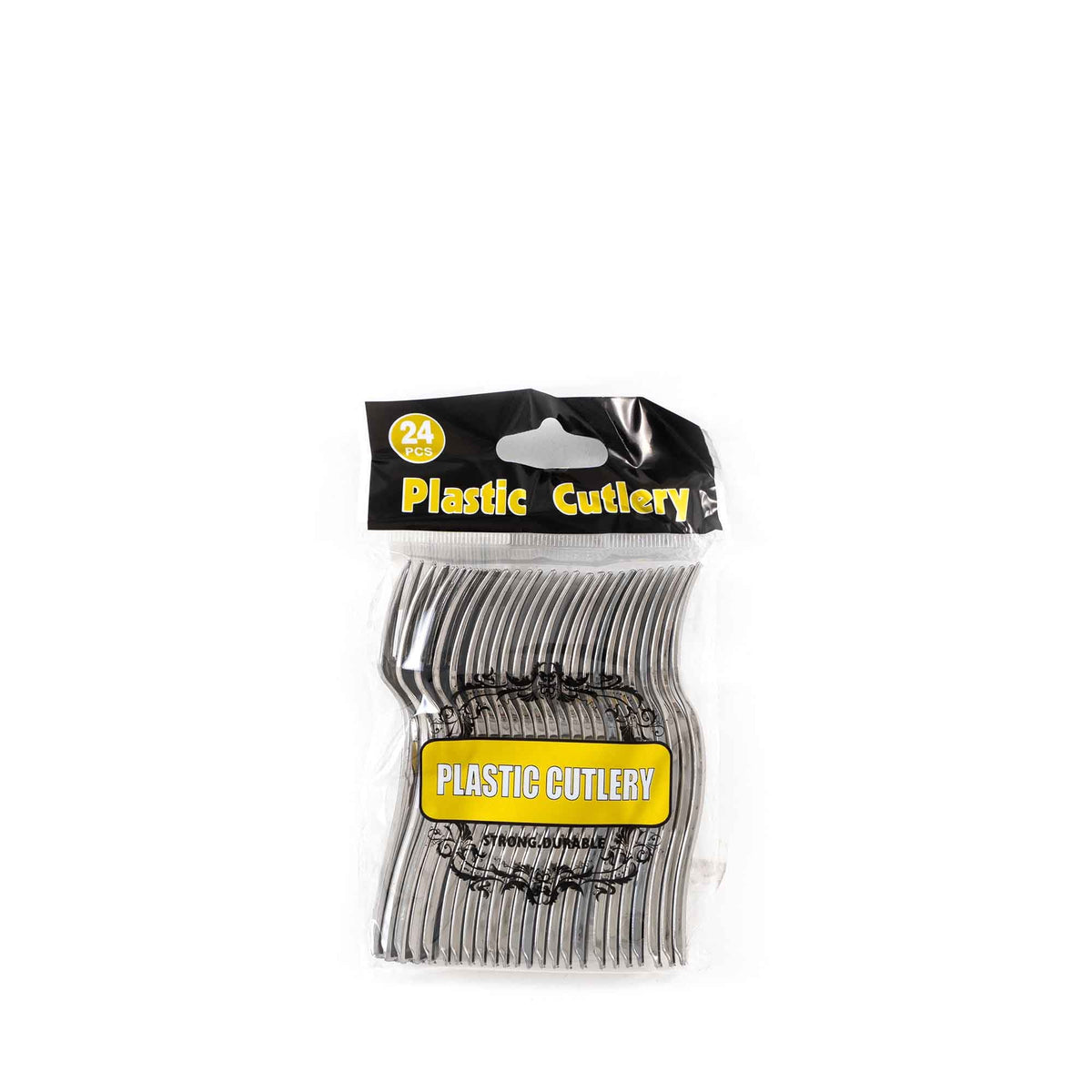 Plastic Mini Forks 24pc/bag - Silver