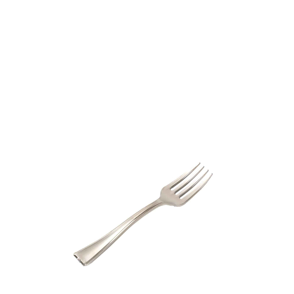 Plastic Mini Forks 24pc/bag - Silver