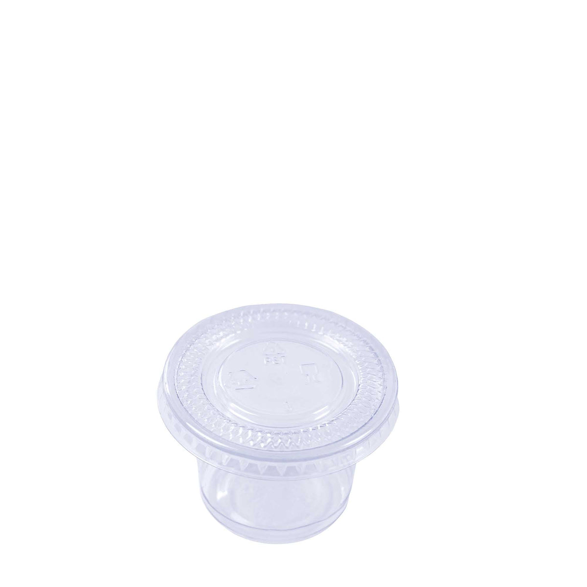 Plastic Sauce Cup Lid for 1 oz Cup - Pack of 100