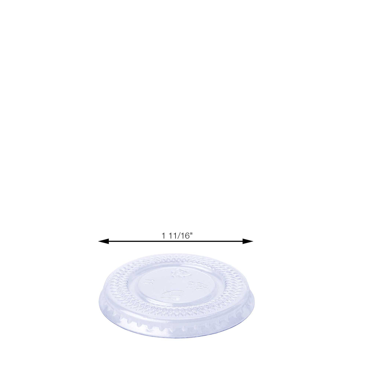 Plastic Sauce Cup Lid for 1 oz Cup - Pack of 100