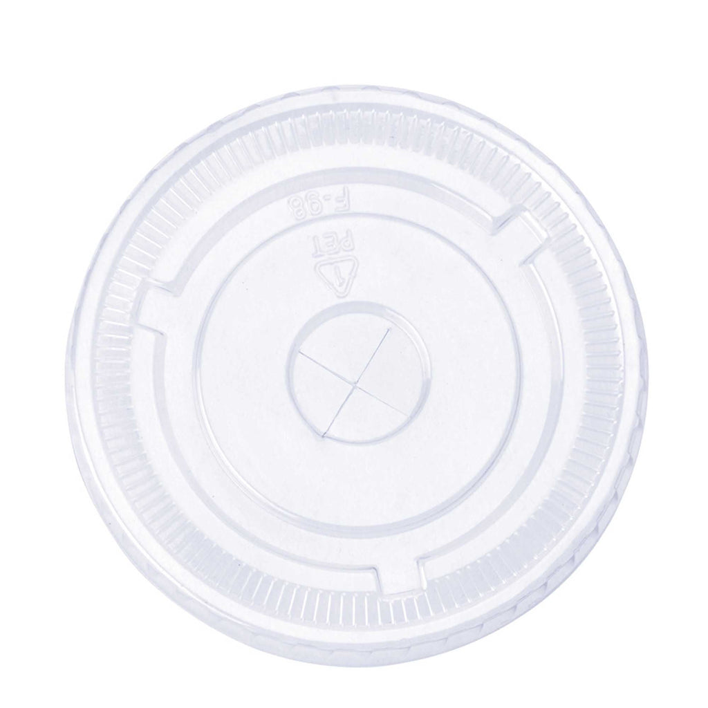 Clear Cup Flat Lid for 14oz, 16oz, 20oz, & 24oz Cups - 100 Pack