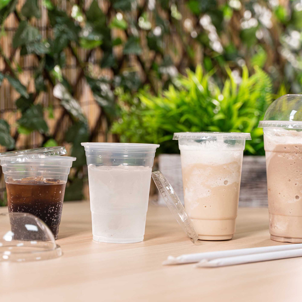 Clear Cup Flat Lid for 14oz, 16oz, 20oz, & 24oz Cups - 100 Pack