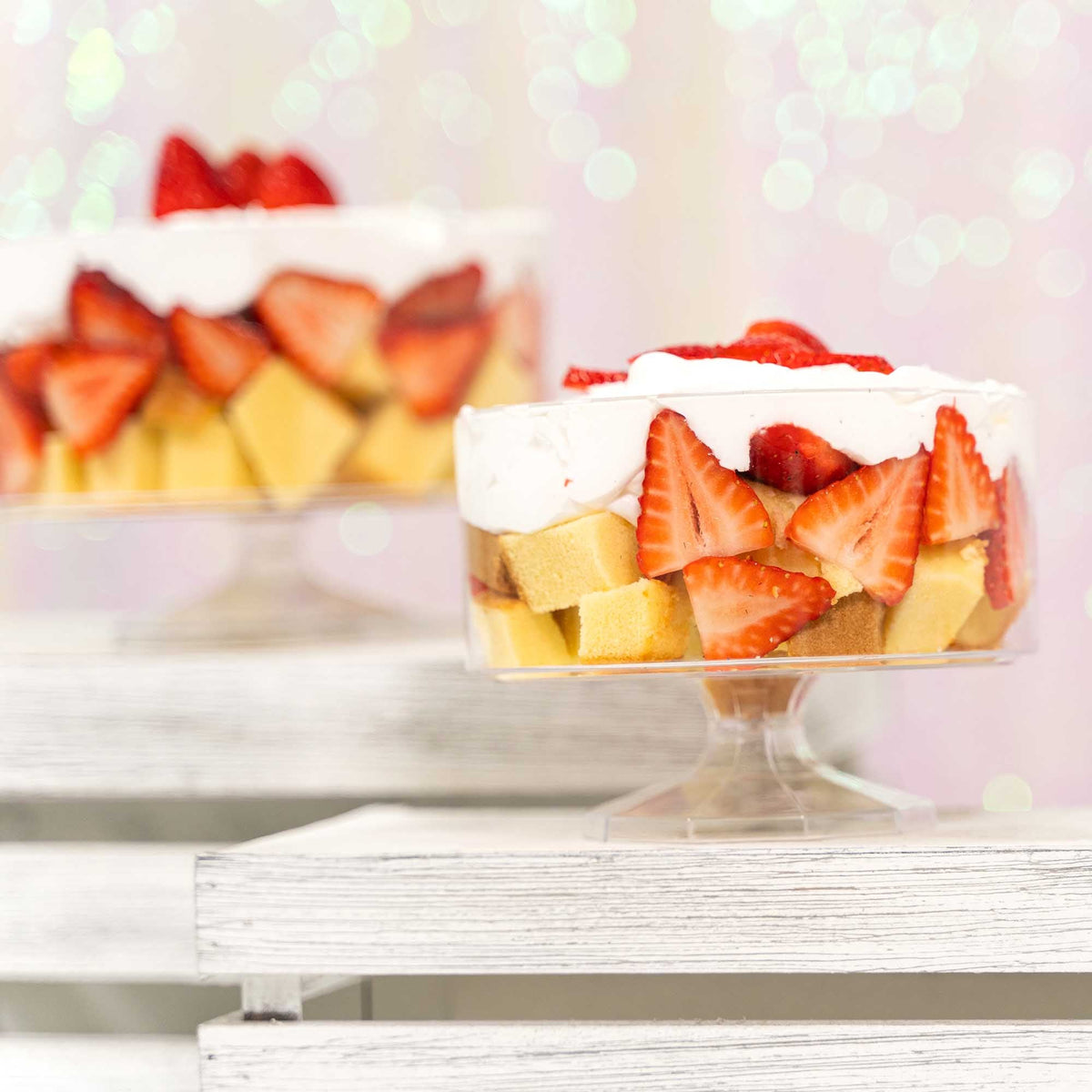 Plastic Trifle Pedestal Container