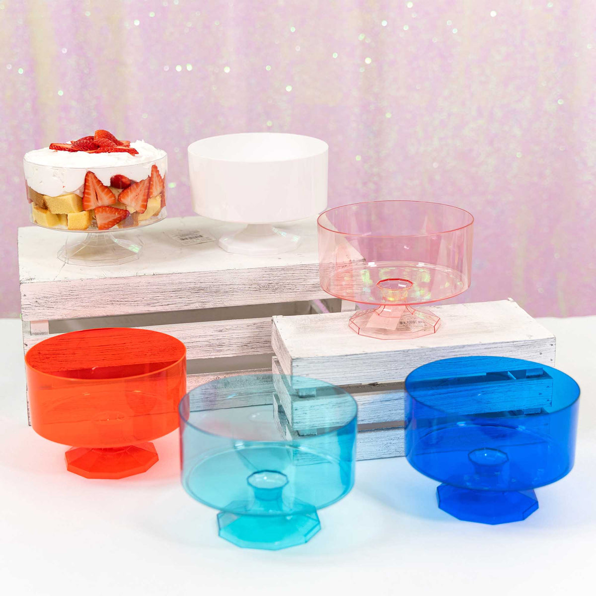 Plastic Trifle Pedestal Container