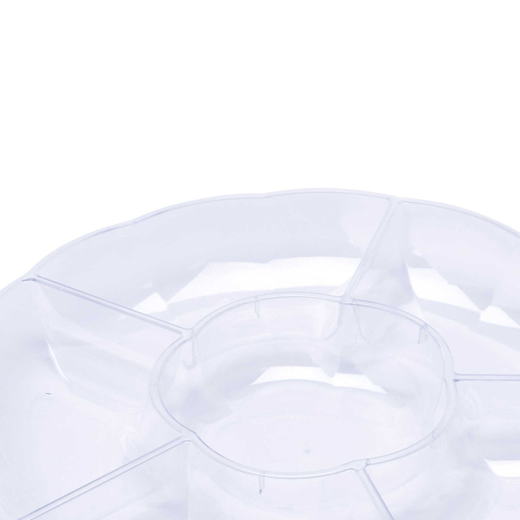 Plastic 6 Section Serving Tray