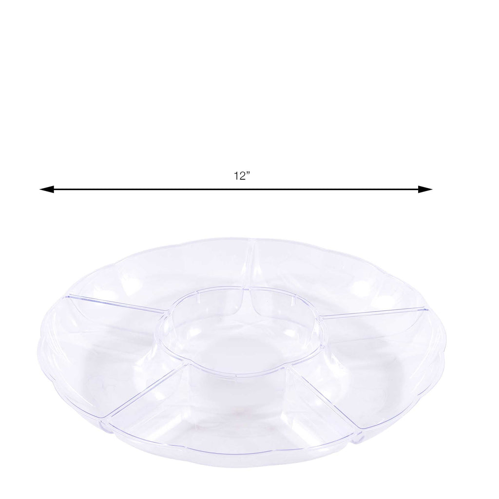 Plastic 6 Section Serving Tray