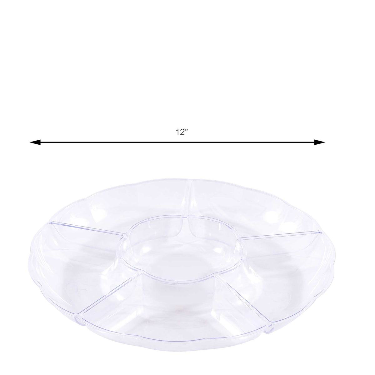 Plastic 6 Section Serving Tray