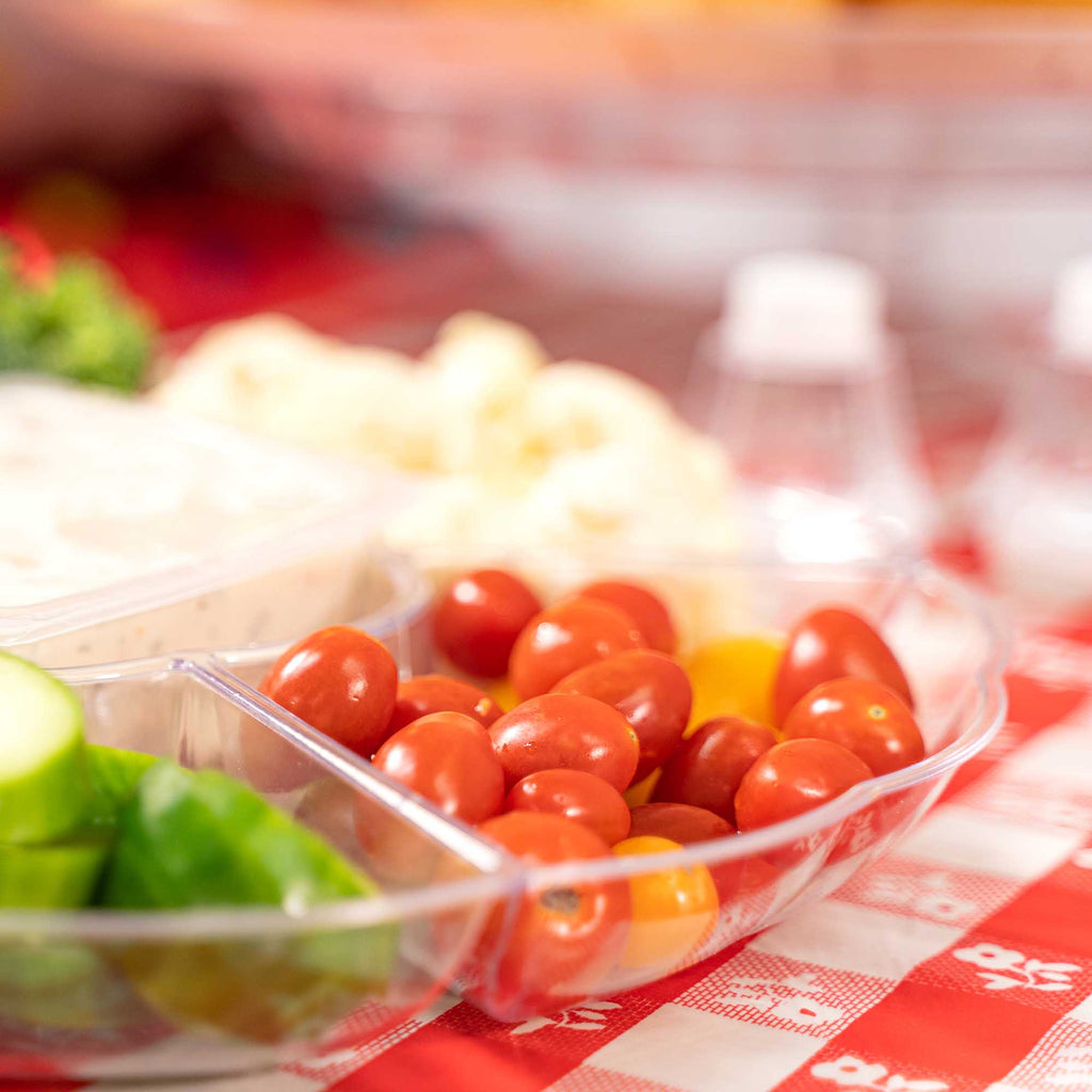 Plastic 6 Section Serving Tray