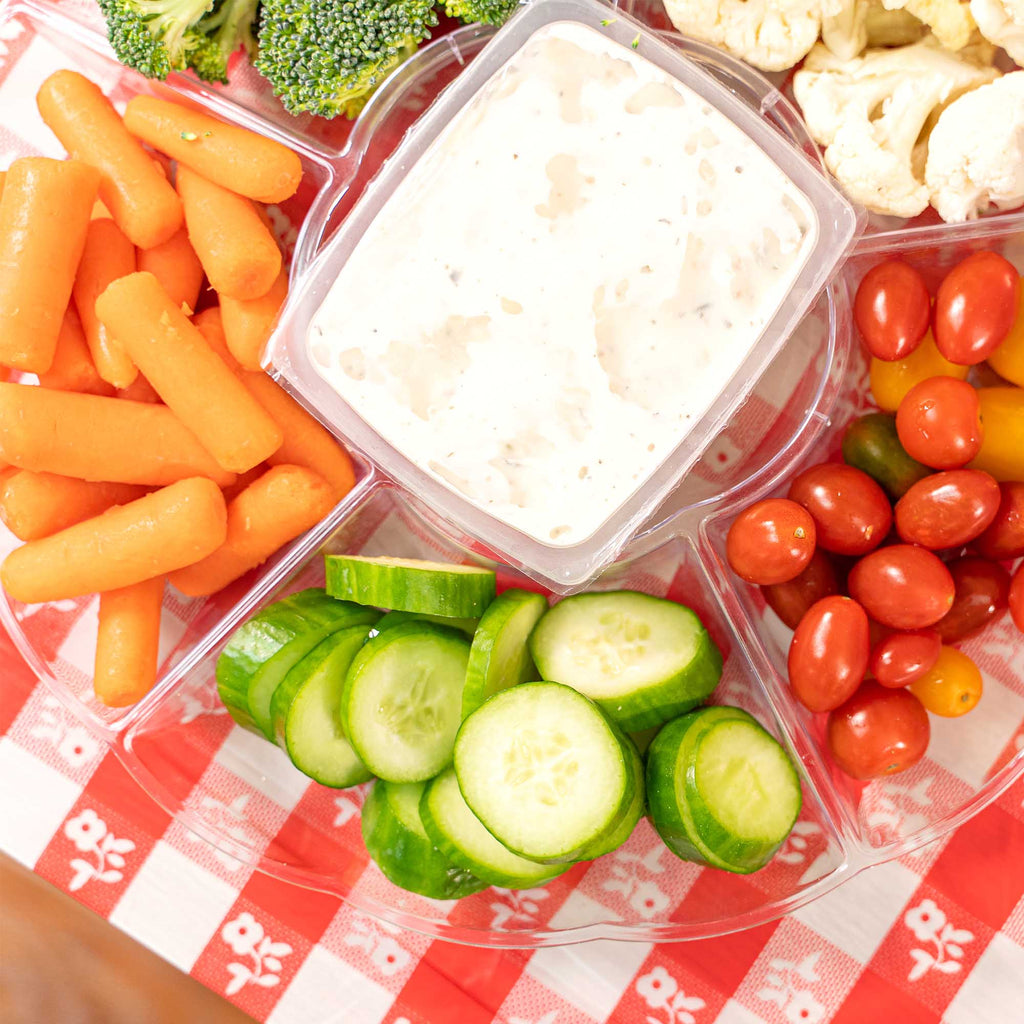 Plastic 6 Section Serving Tray