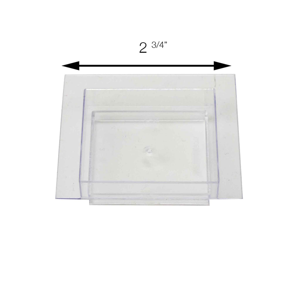 Plastic Mini Raised Square Plate 2.75" - Pack of 12