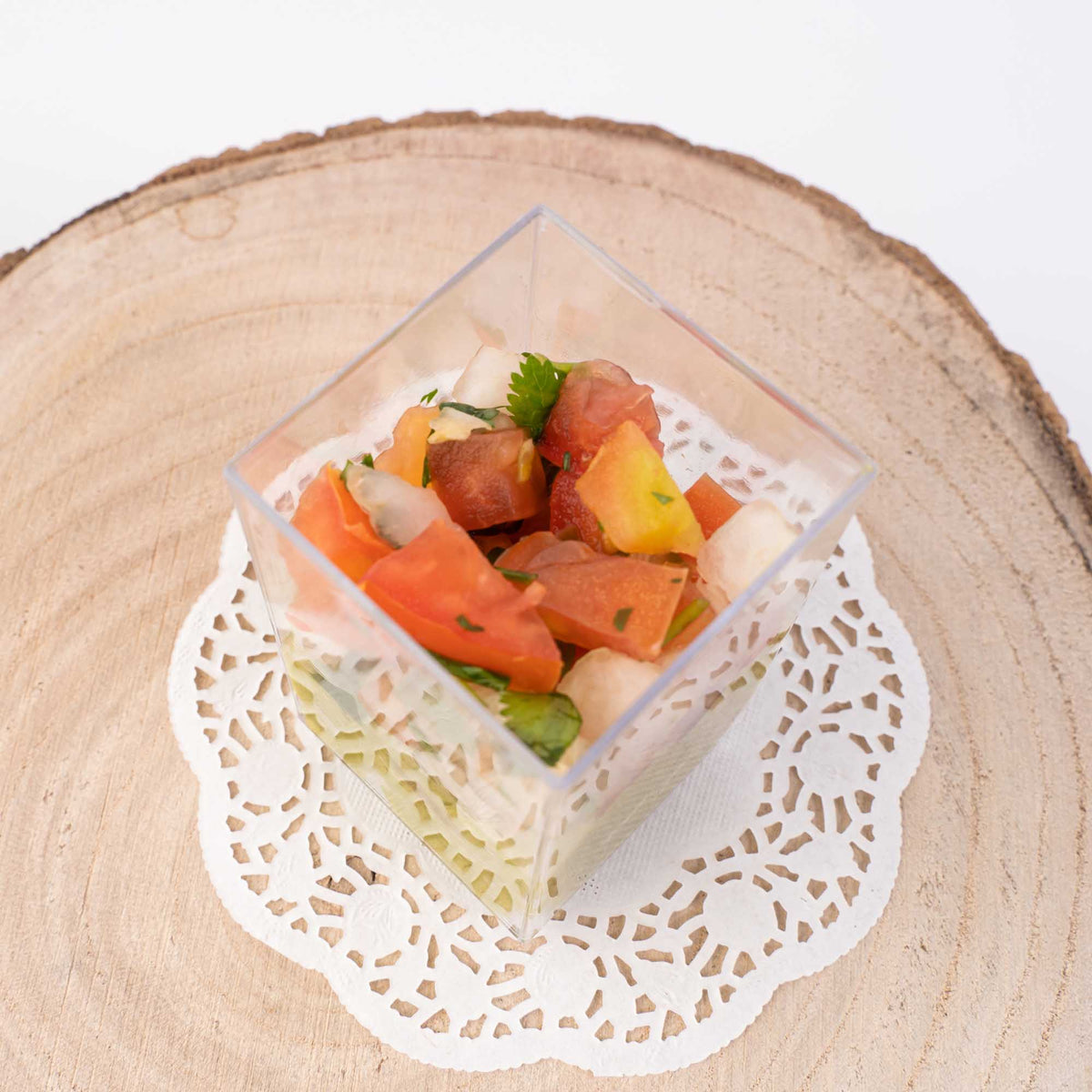 Plastic Tall Square Dessert Cup - Pack of 12