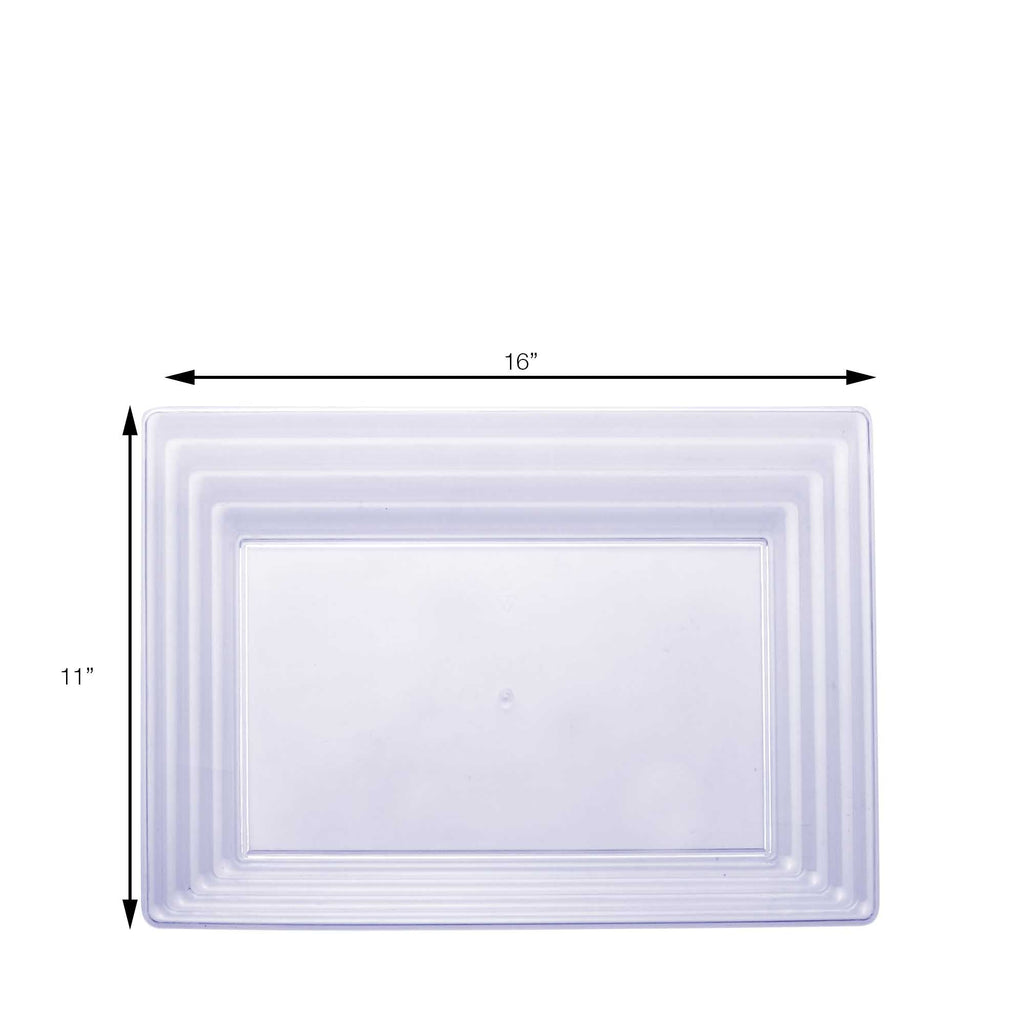 Rectangular Plastic Tray 16" x 11"