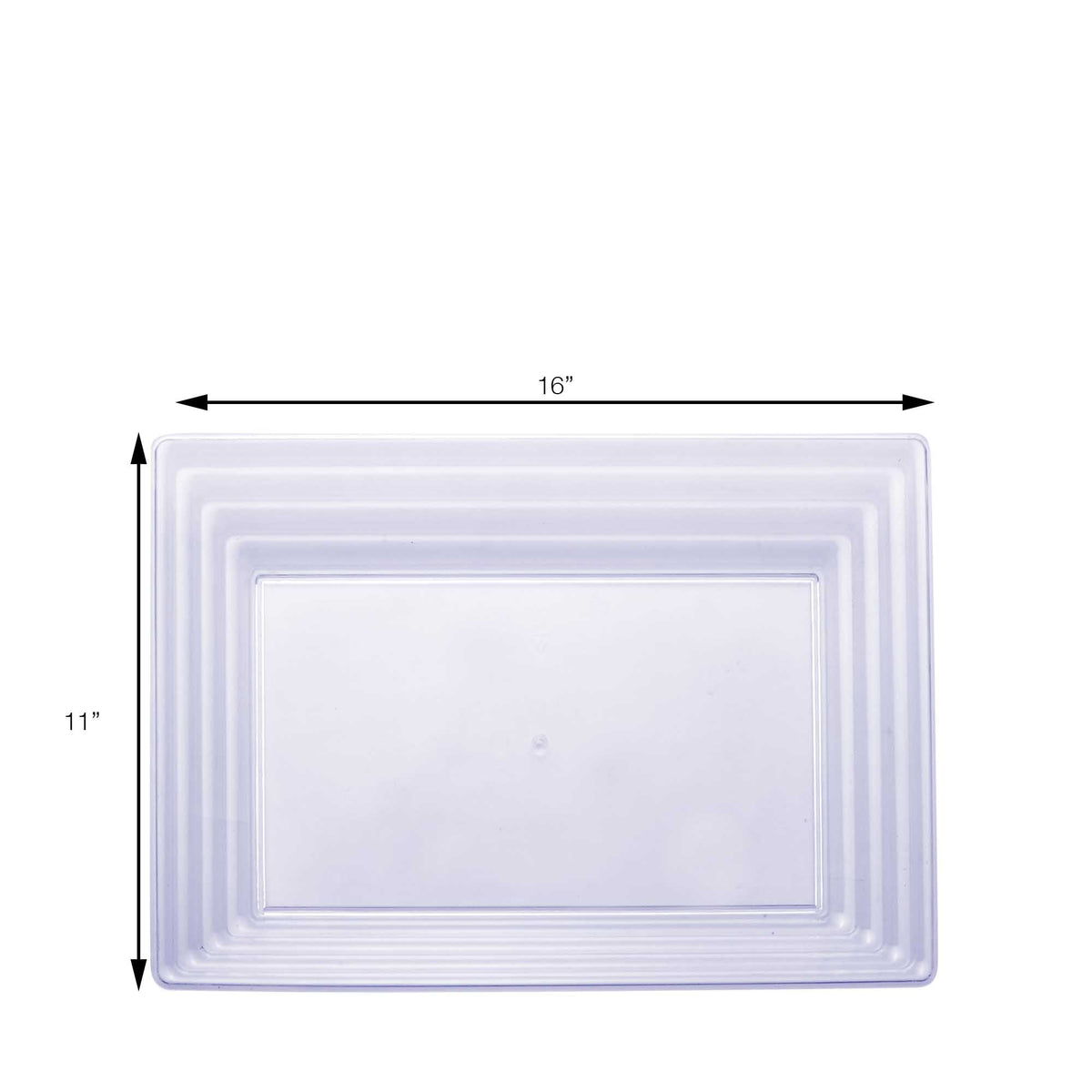 Rectangular Plastic Tray 16" x 11"