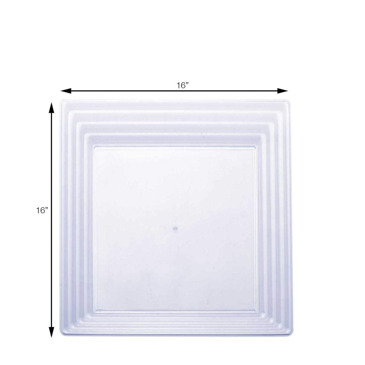 Square Plastic Tray - Clear 16" x 16"