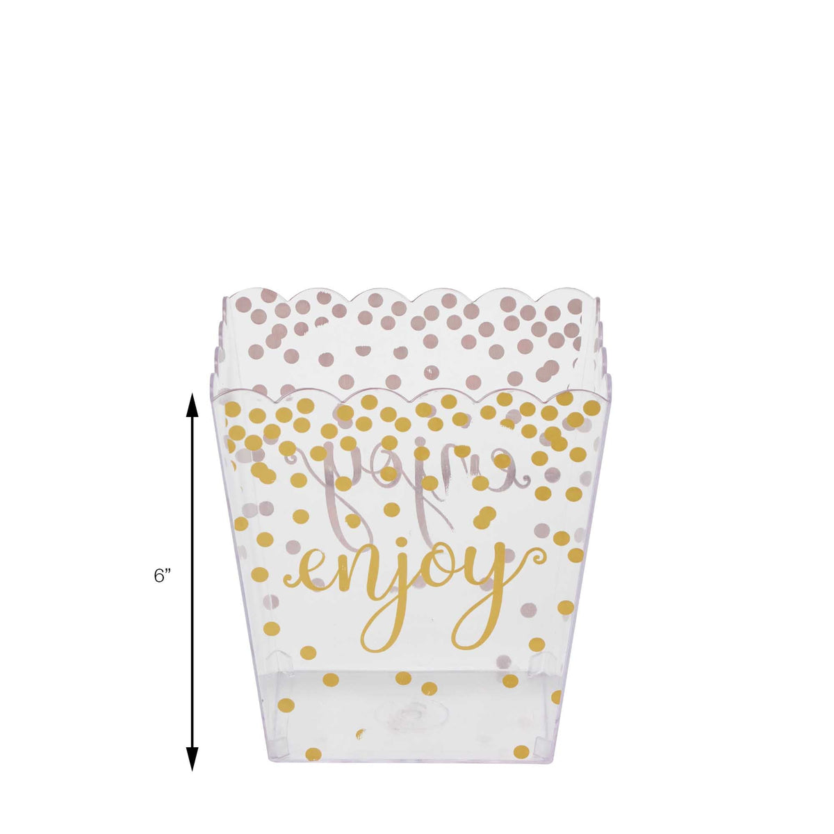 Enjoy Scalloped Party Container