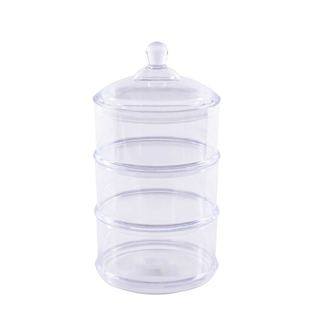 Plastic 3 Tier Candy Jar with Lid